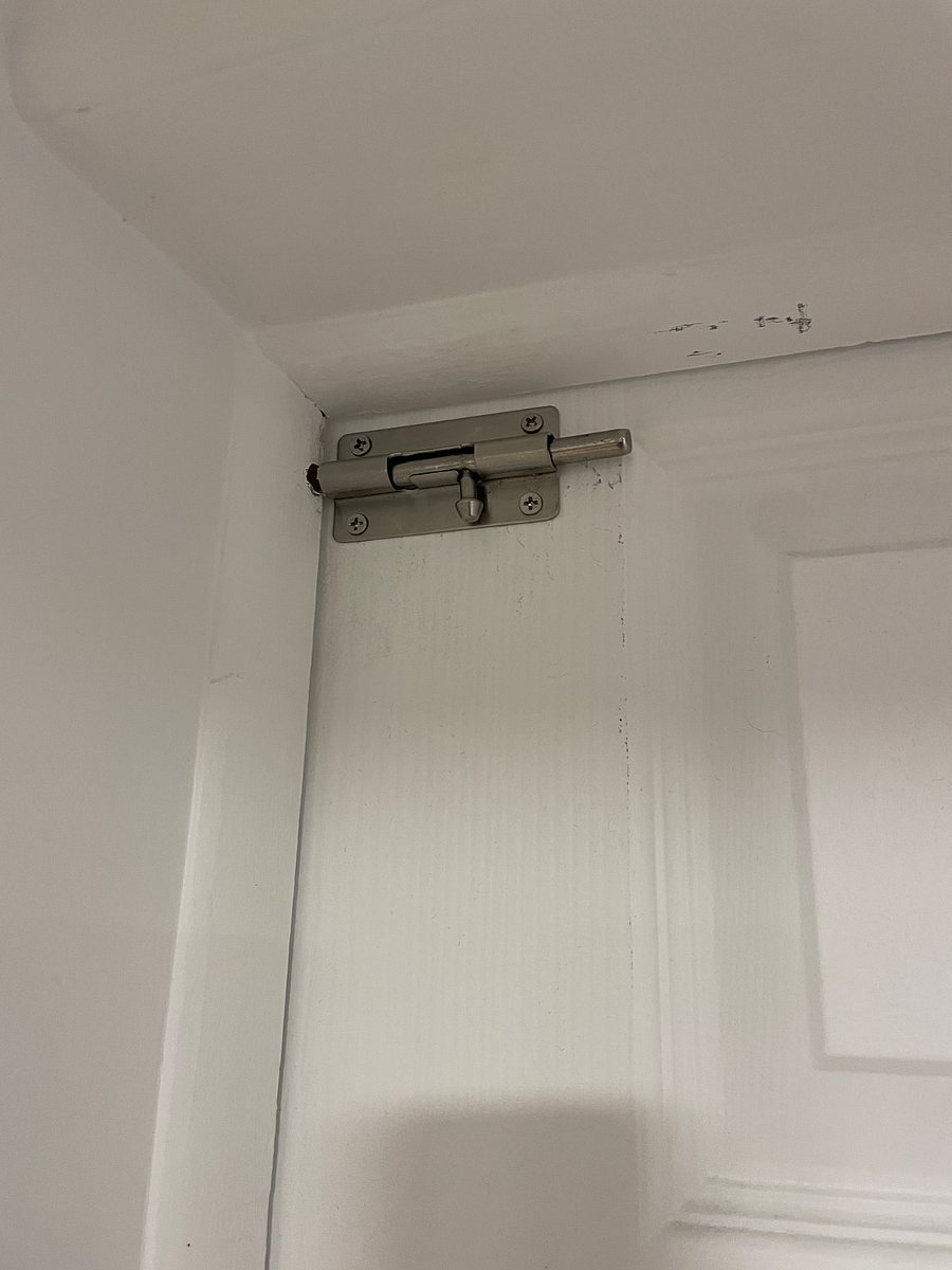 Lock installed for privacy between unit and landlord's unit
