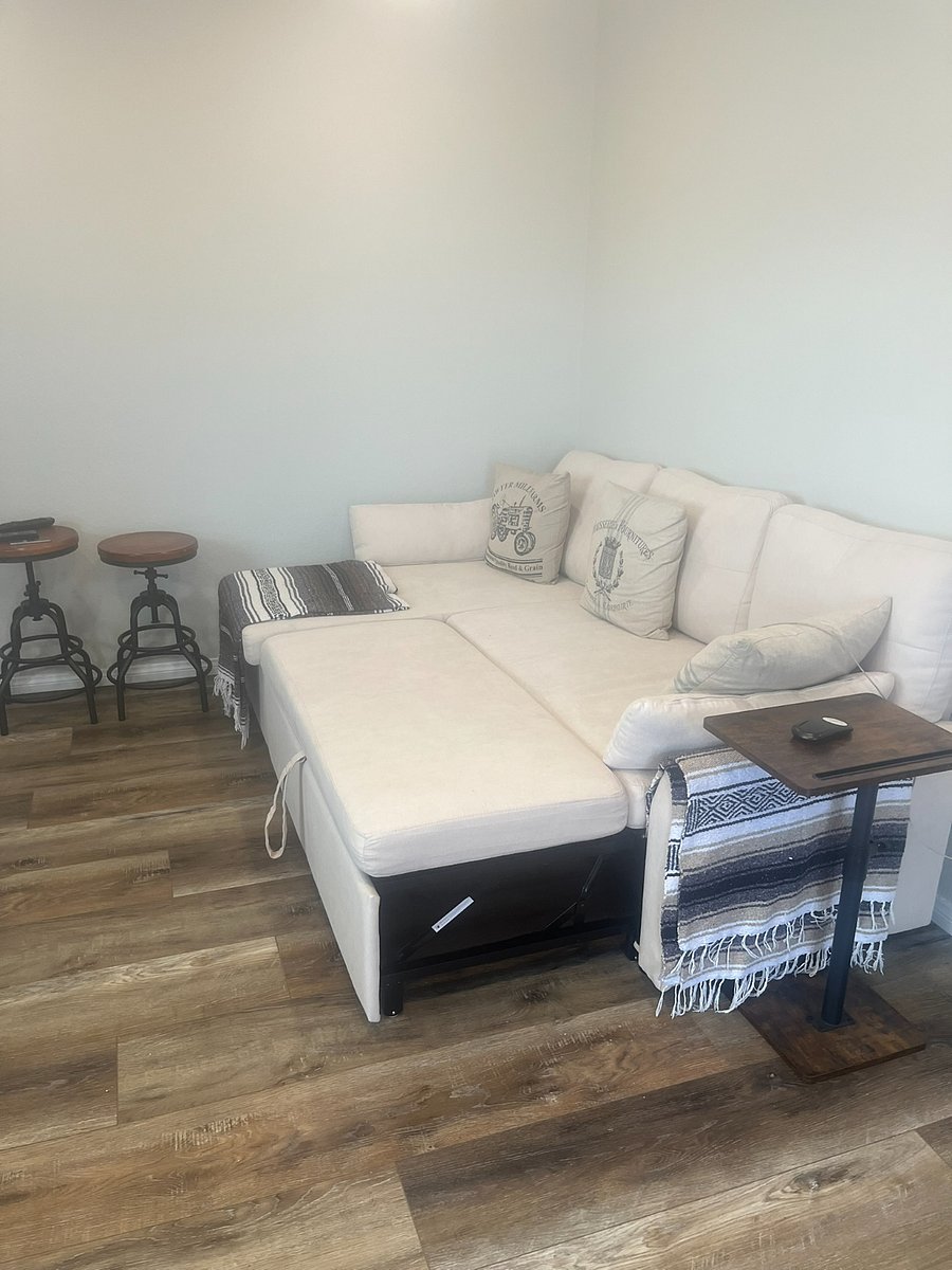 Convertible sleeper sofa that also has hidden storage