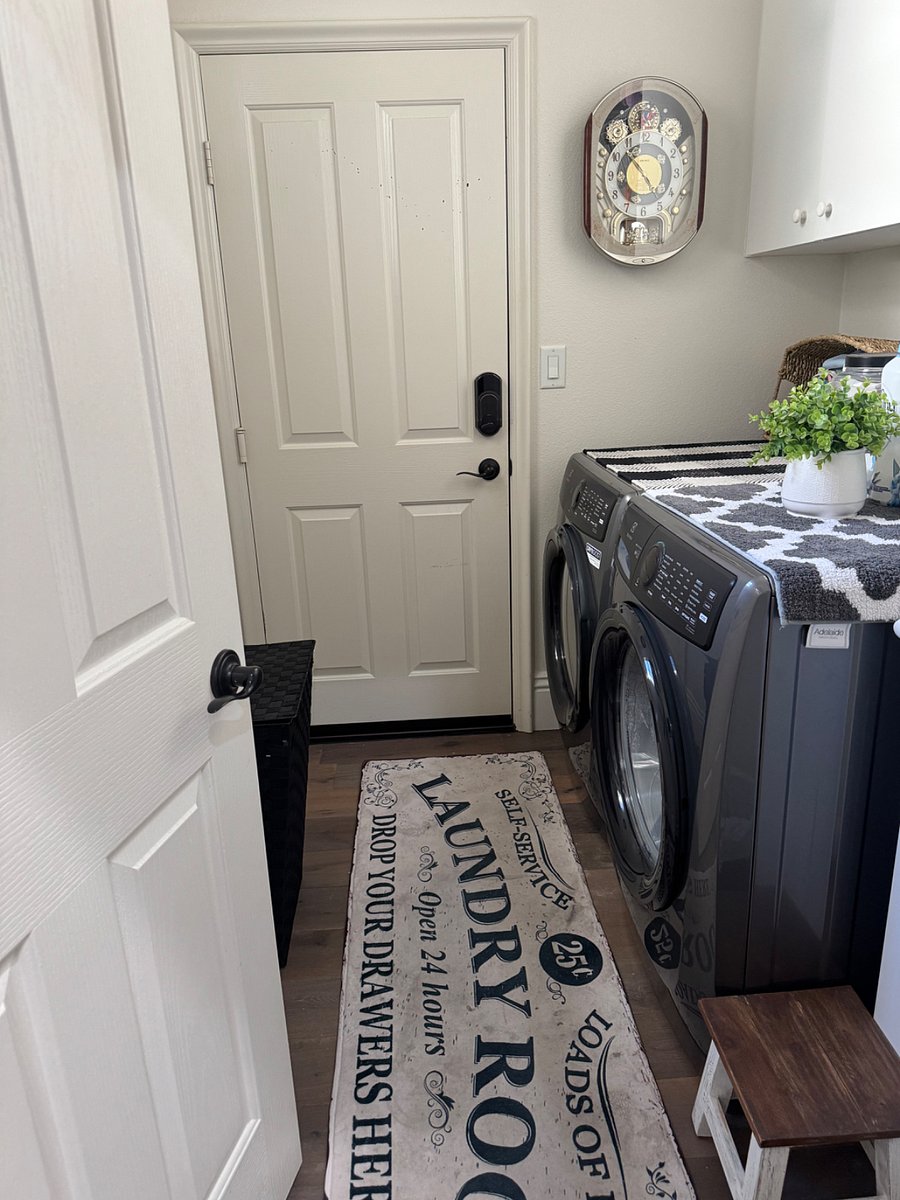Laundry Room with new Washer and Dryer