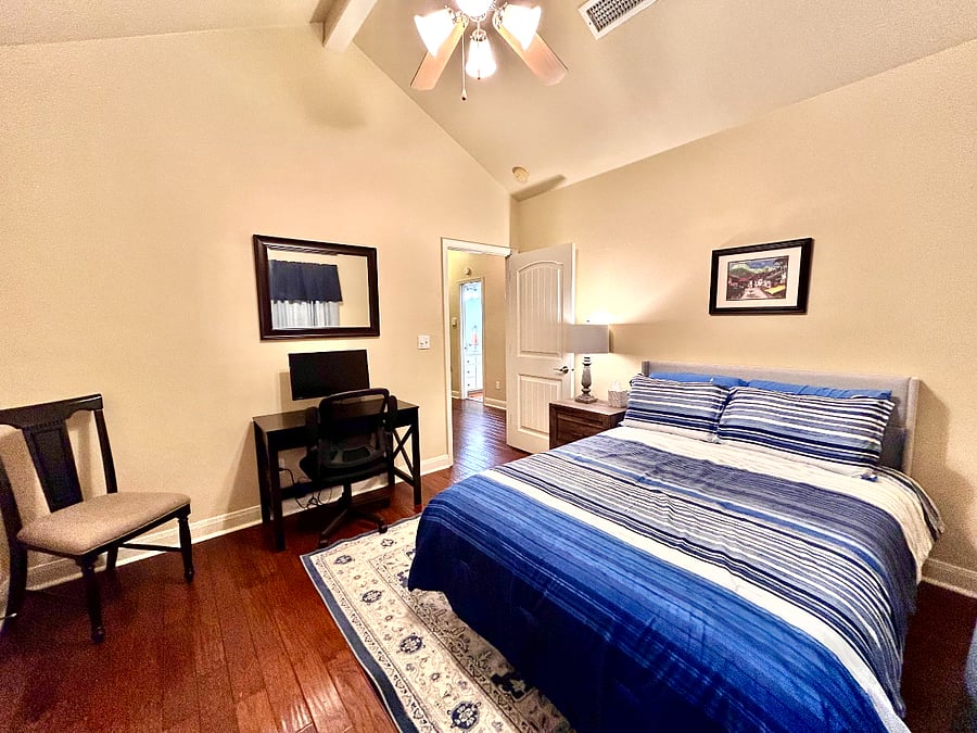Bedroom #3 with Full-Size Bed, Desk and Office Chair