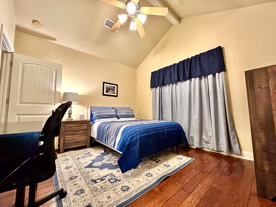 Bedroom #3 with Full-Size Bed, Desk and Office Chair