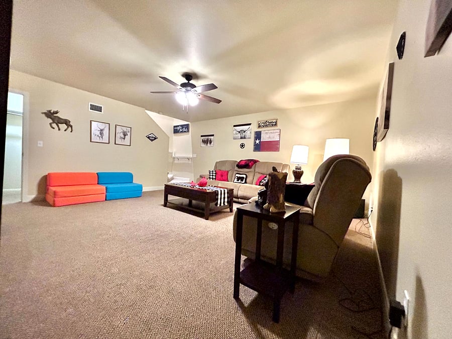 Basement Media Room (Can Make 4th Bedroom) with 75" Smart TV