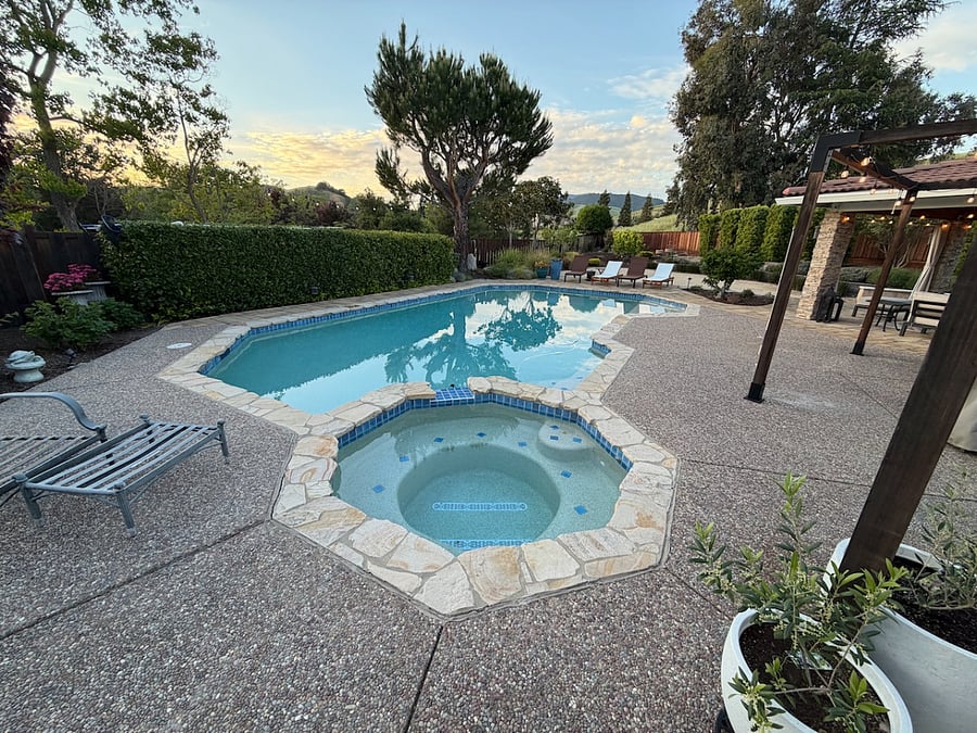Solar heated pool