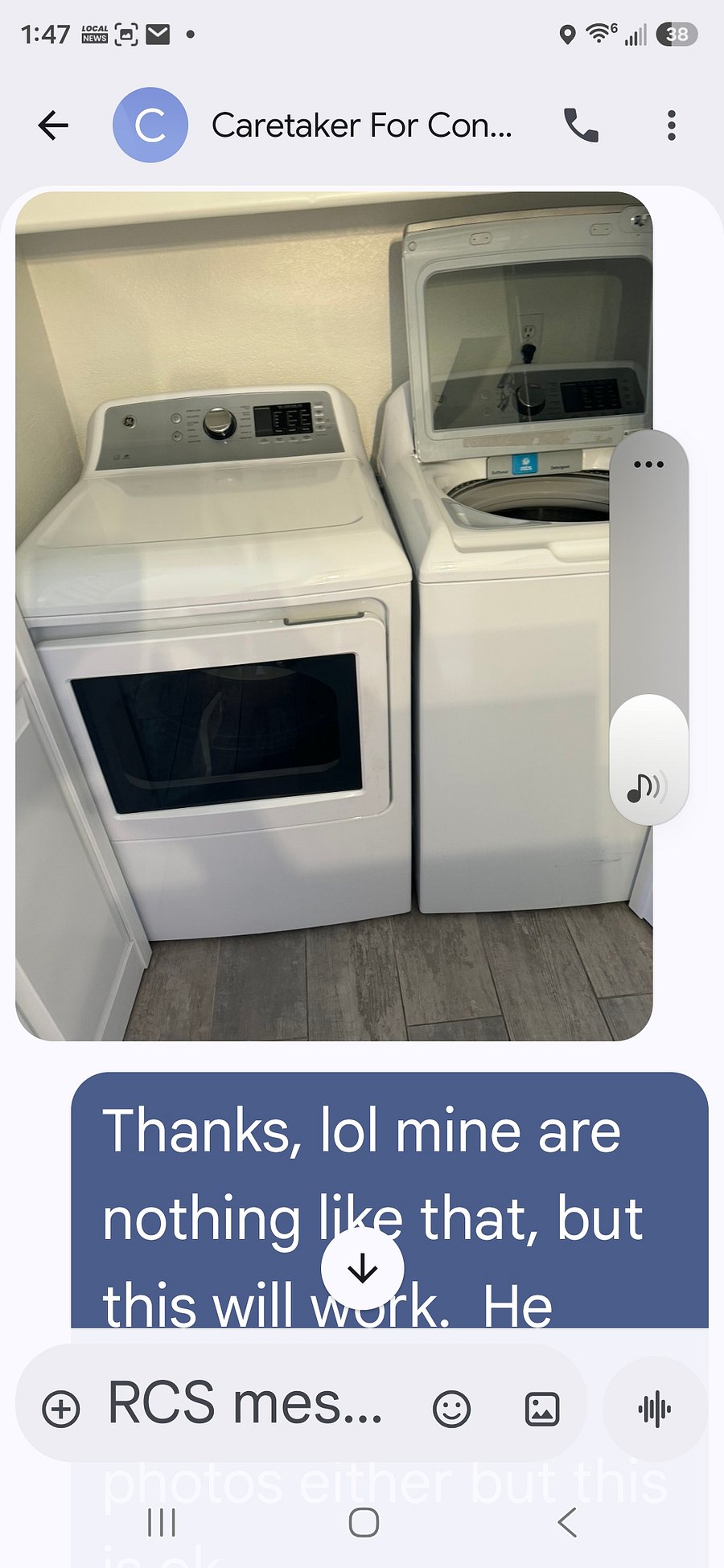 Theres a newer washer and dryer