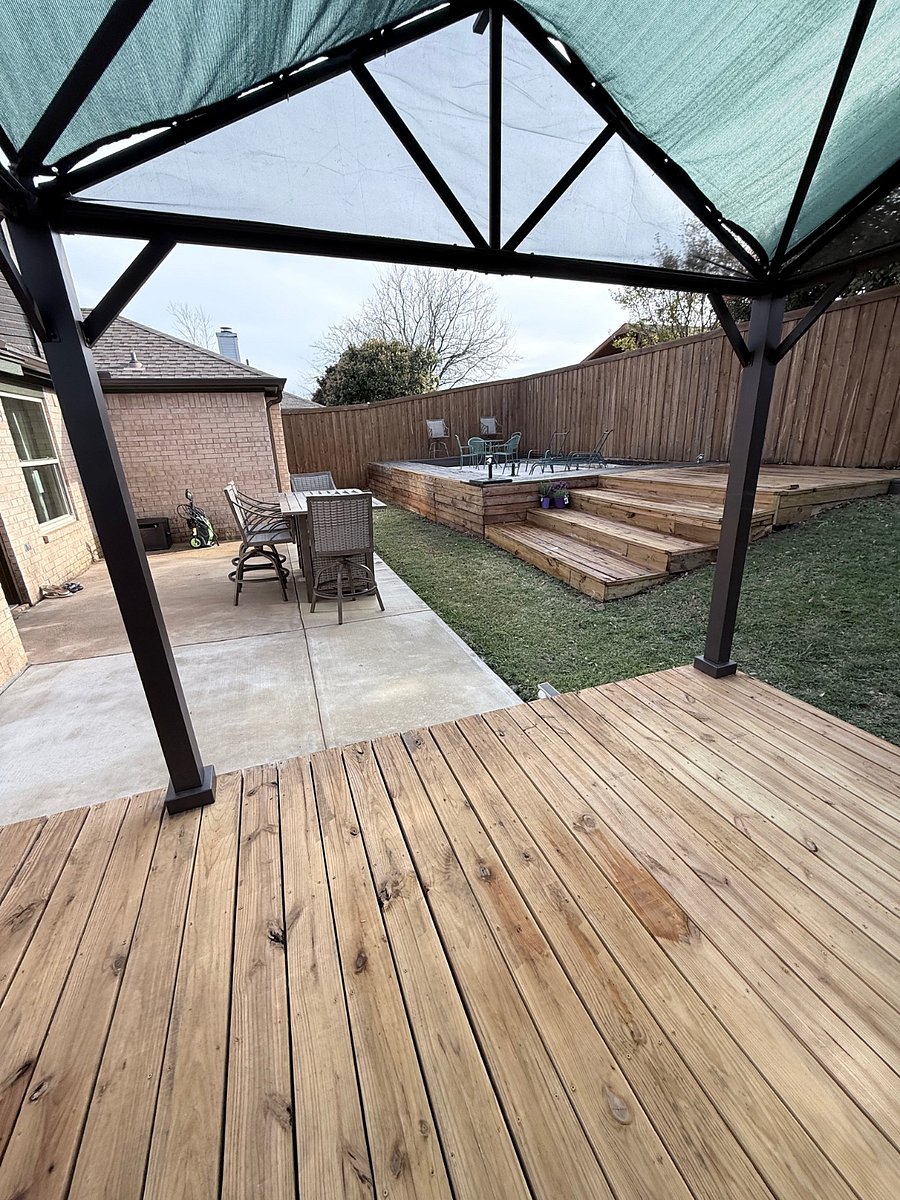 Private Backyard with generous seating and lounging space. 