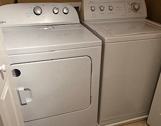 Upstairs' washer and dryer