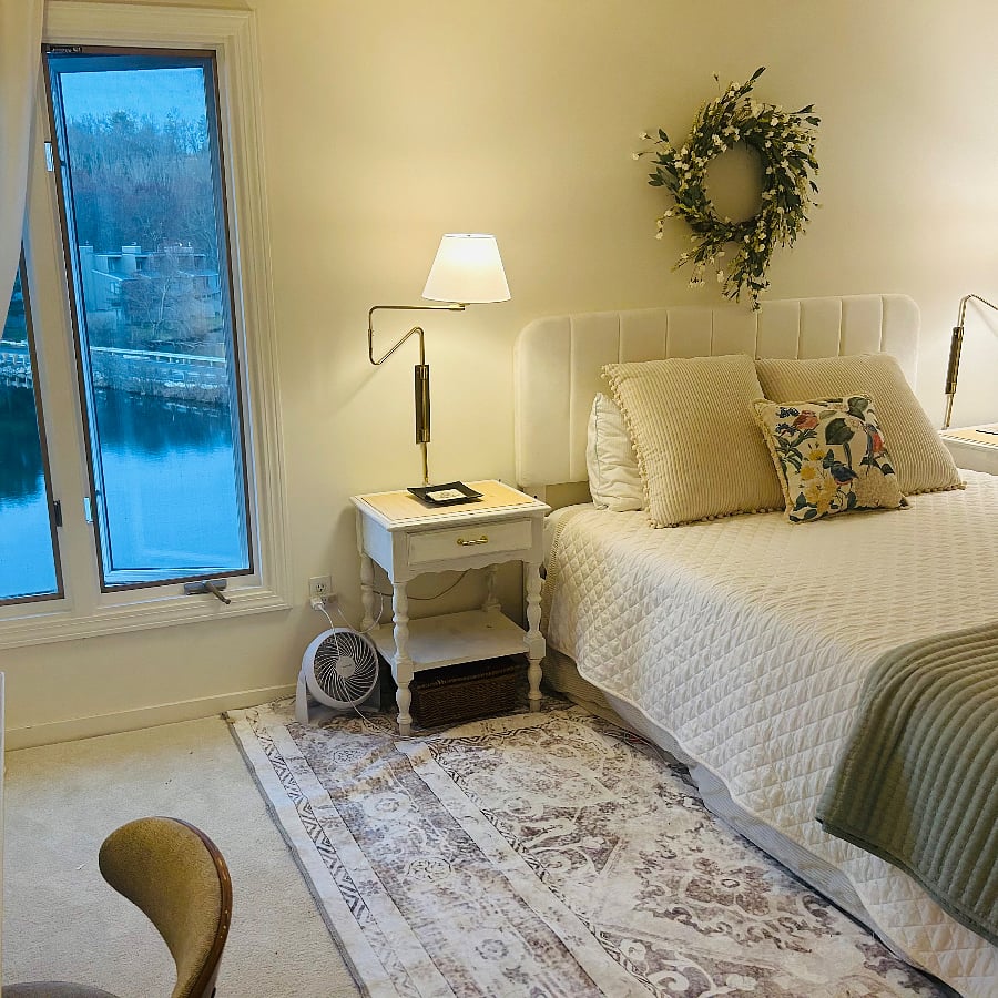 Bedside with water view