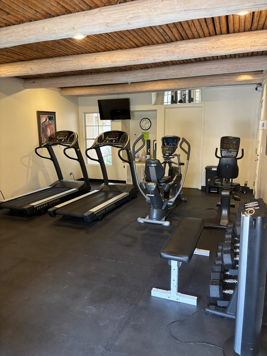 Gym in the clubhouse across from the unit. 