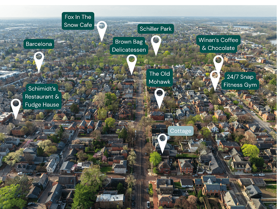 Located in the heart of German Village - the best restaurants, coffee shops, parking, parks, and other conveniences in ALL directions! Near downtown and area hospitals, too!