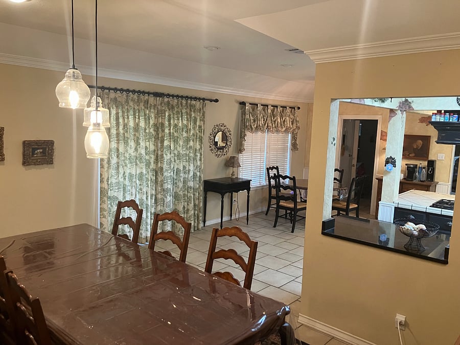 Dining areas and kitchen