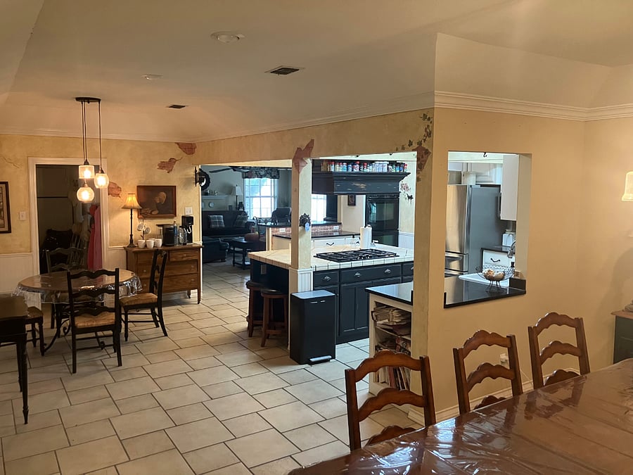 Dining areas and kitchen 