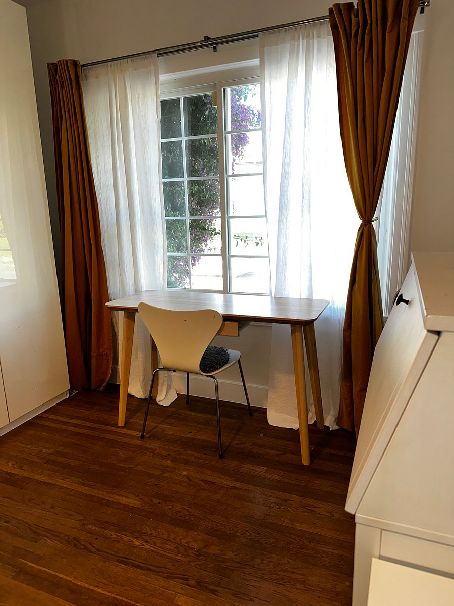 Bedroom 1, full size bed with desk