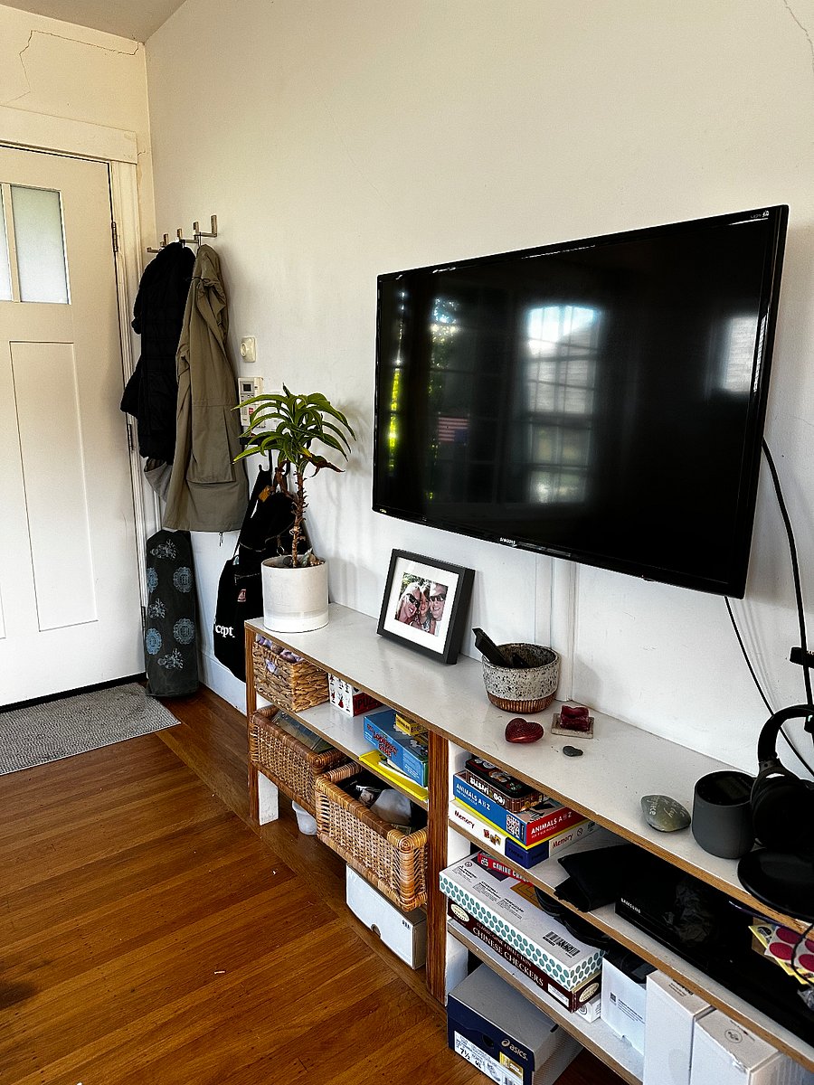 Living room with internet and cable TV