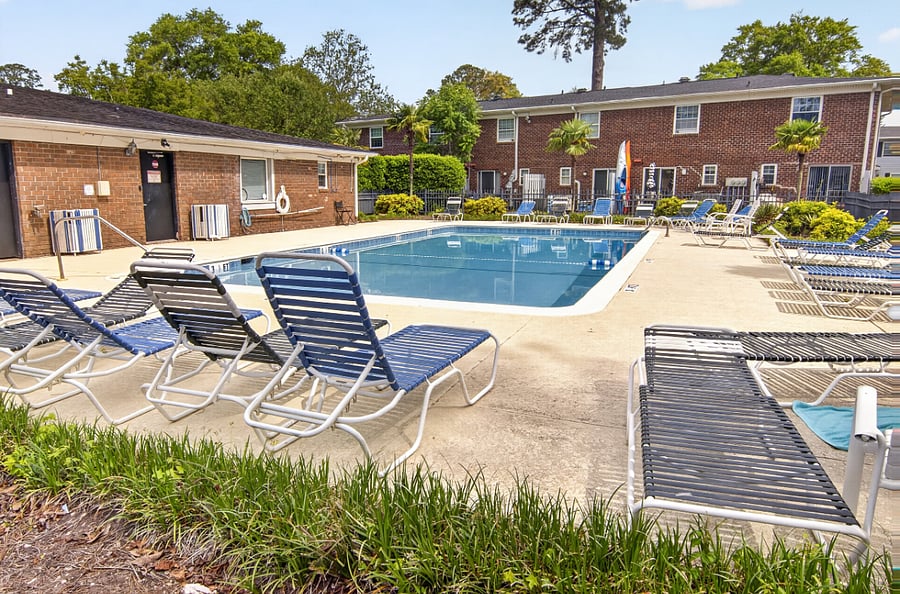 Community swimming pool.