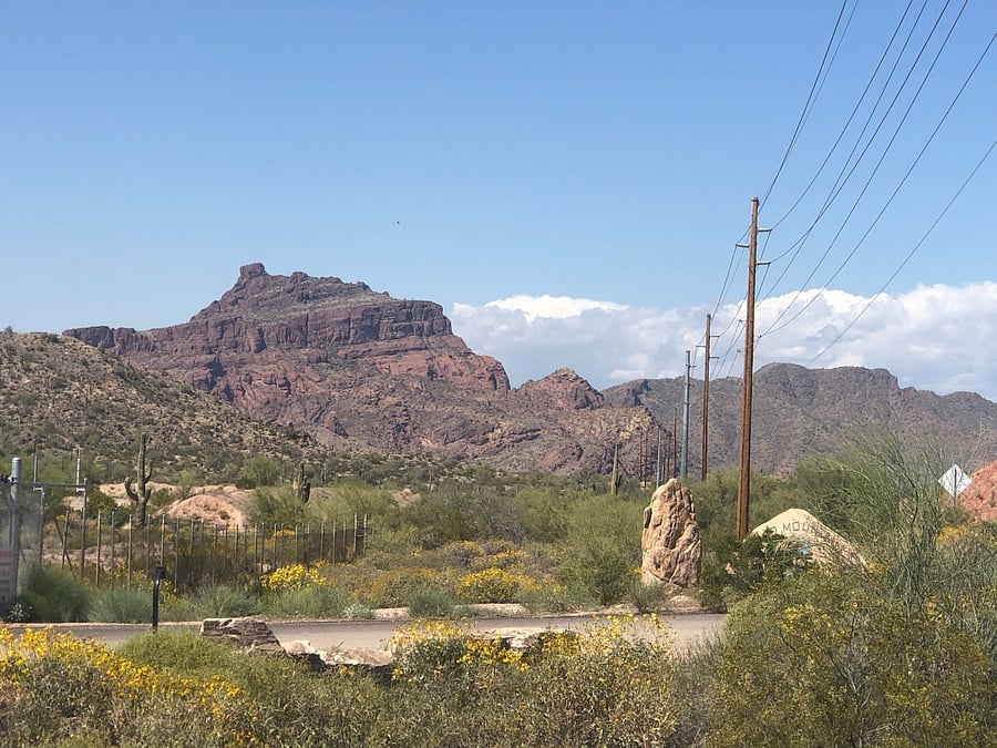 Red Mountain - visible throughout the area