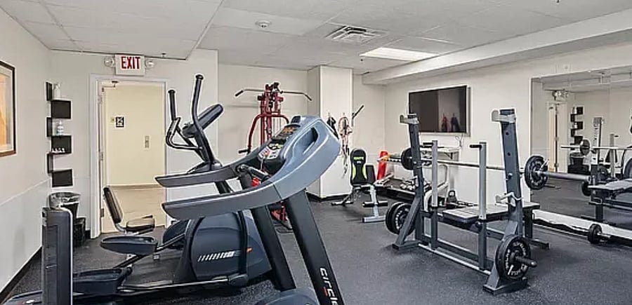 Gym located downstairs