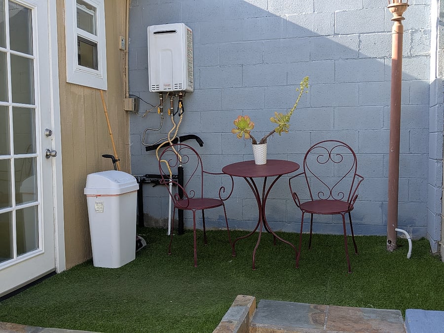 Entrance to the Studio chilling Patio.