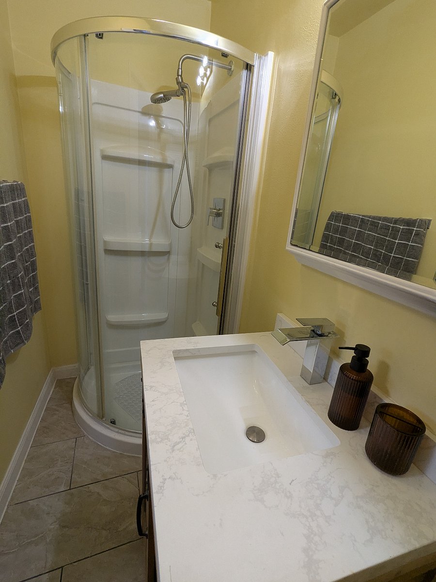 Cabin shower.