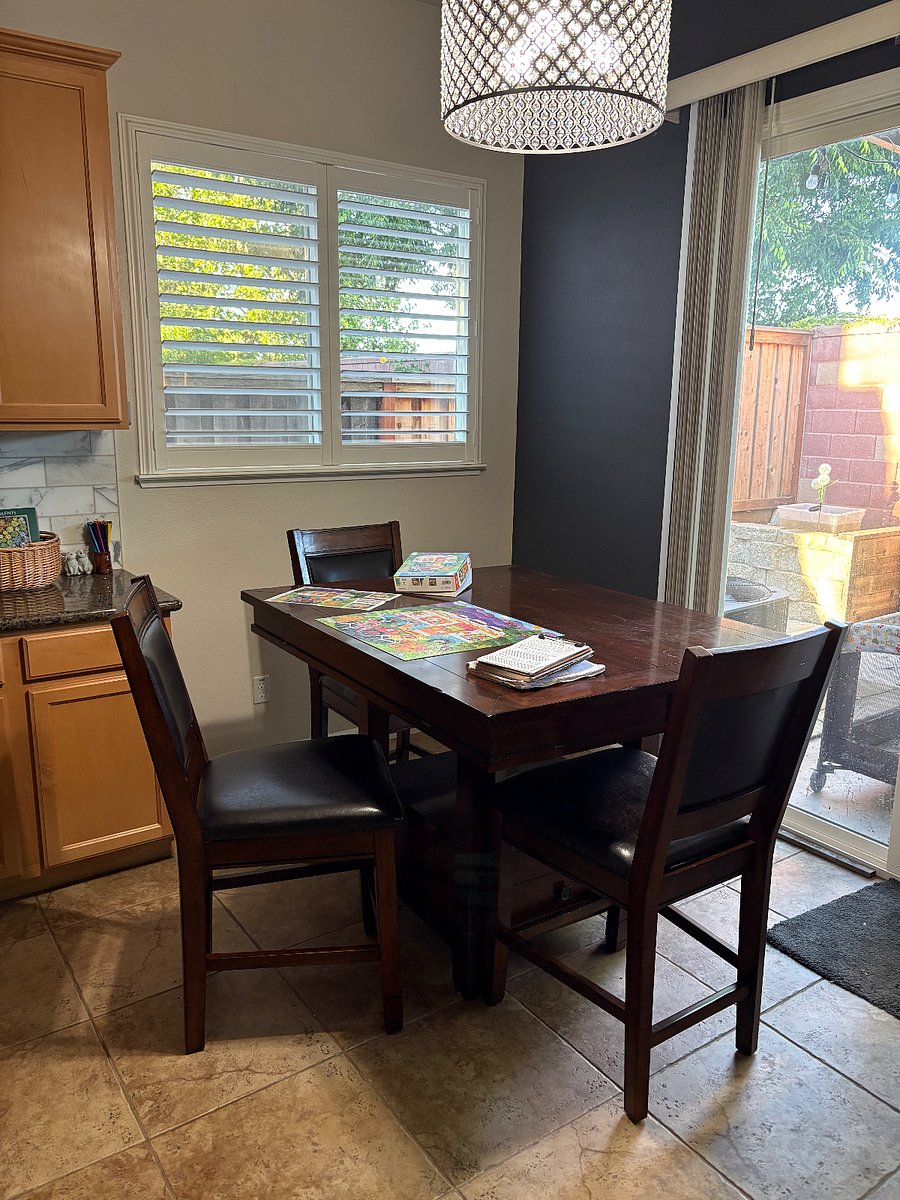 Youre welcome to use this table for eating or entertaining. I tend to use it for easy jigsaw puzzles!