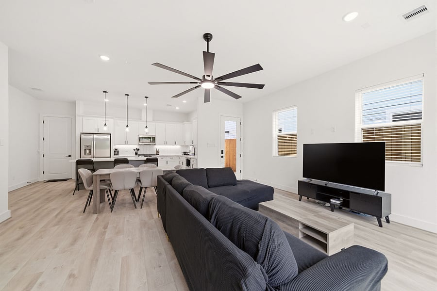 Living Room, Dining area and Kitchen