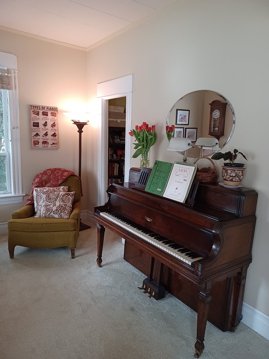 Piano in living room
