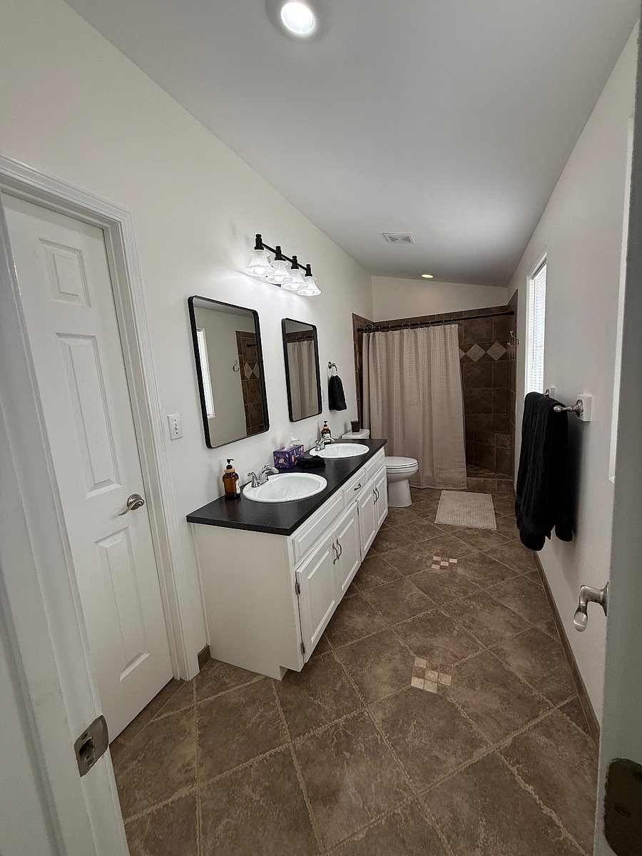 Ensuite bathroom with large shower