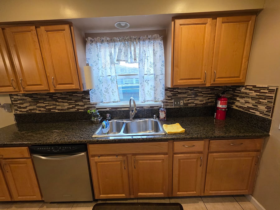 Washing sink and dishwasher.