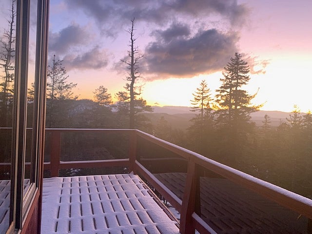 sunrise from sundeck - east facing
