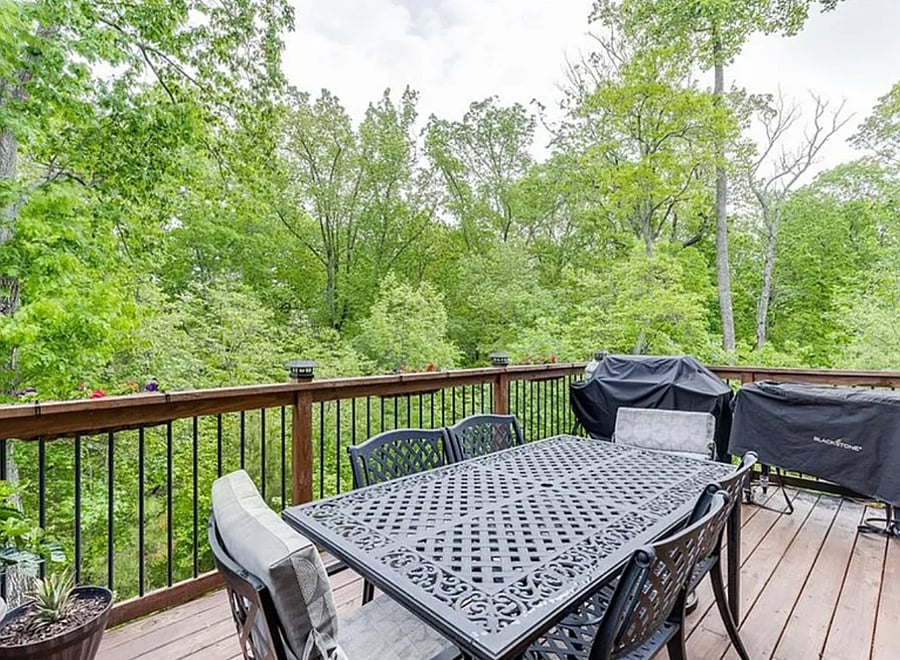Upstairs deck.