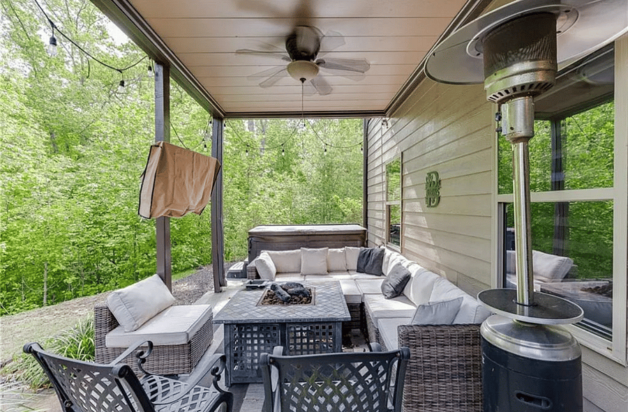 Downstairs patio.