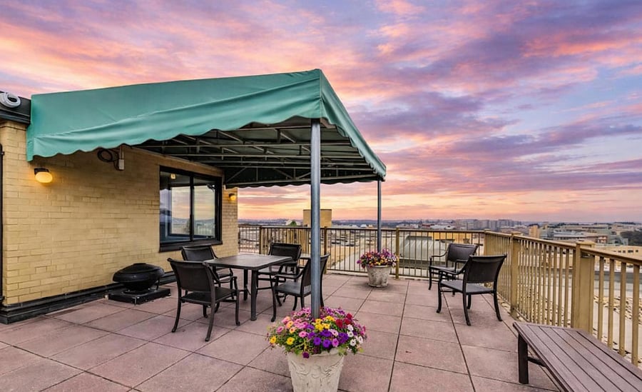 Shared rooftop deck