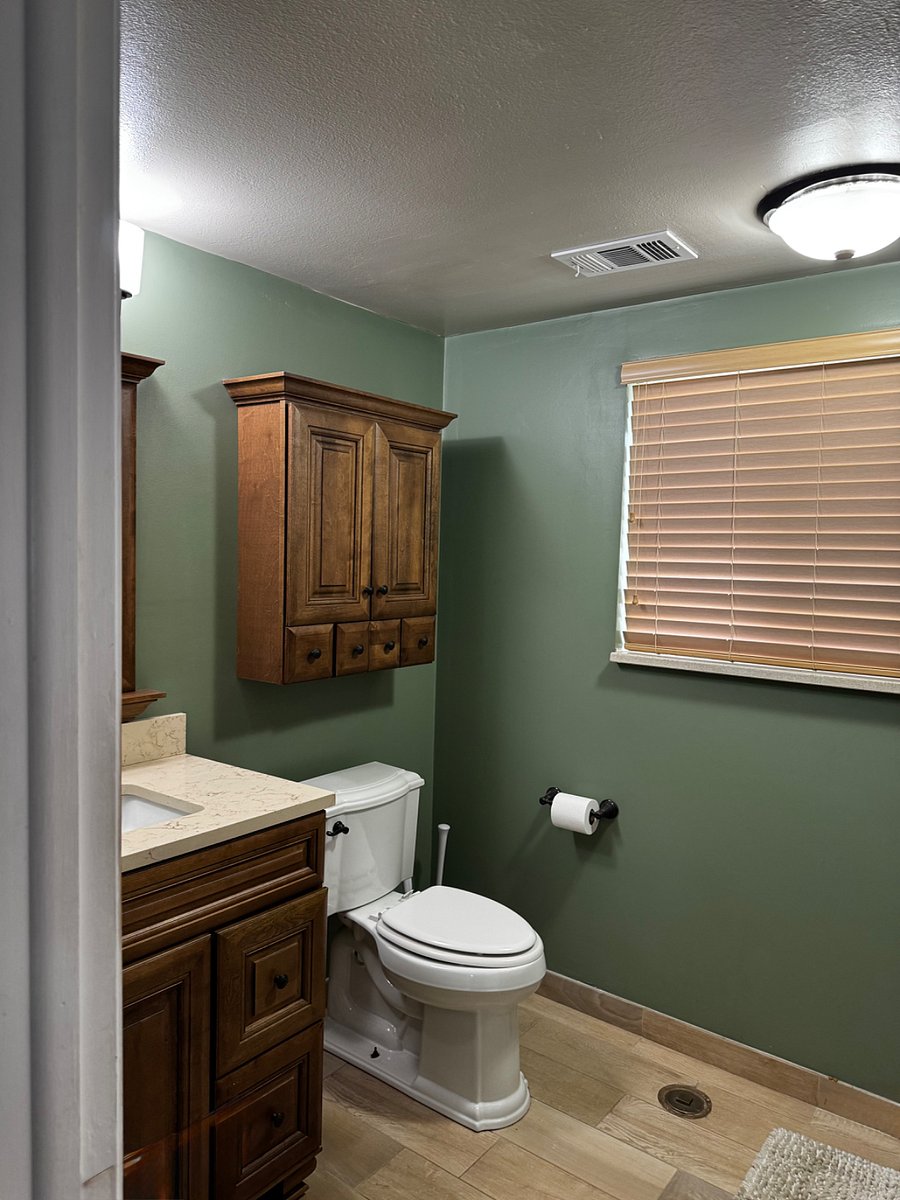 Downstairs bathroom, off of TV room