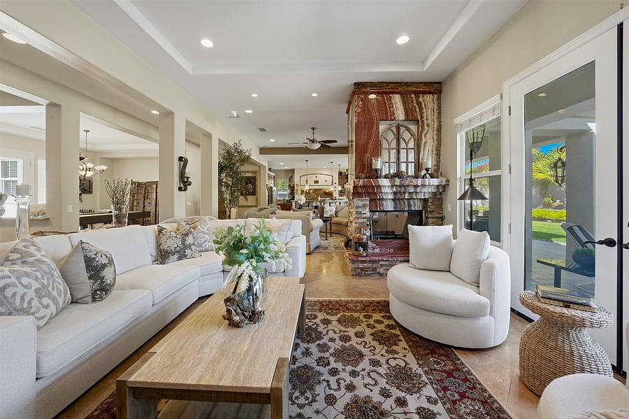 Front Living Room and fireplace.