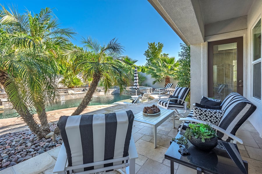 Seating Area under covered patio.