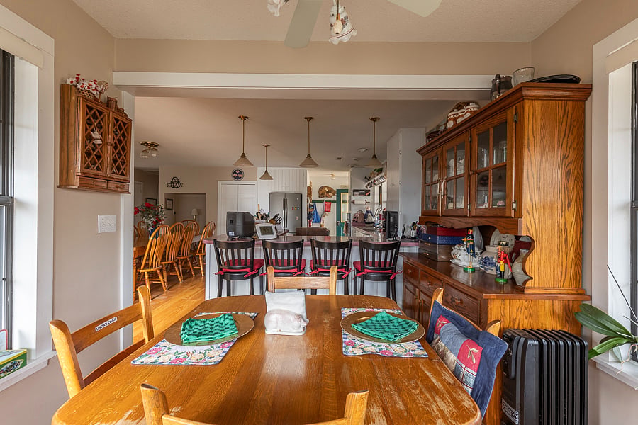 Kitchen area as seen from the breakfast nook. 