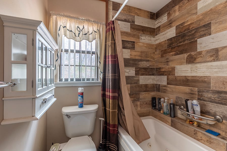 Master bath has a Jacuzzi jetted tub & shower. 