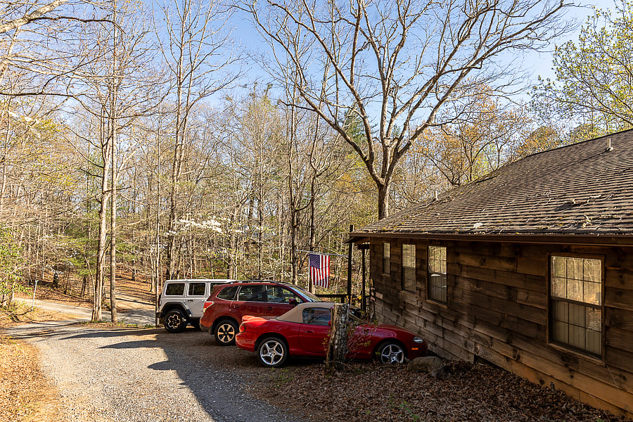 Ample room for three vehicles. 