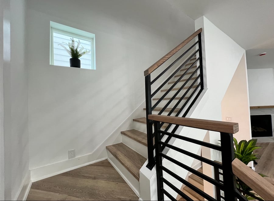 Stairs from second floor to third floor