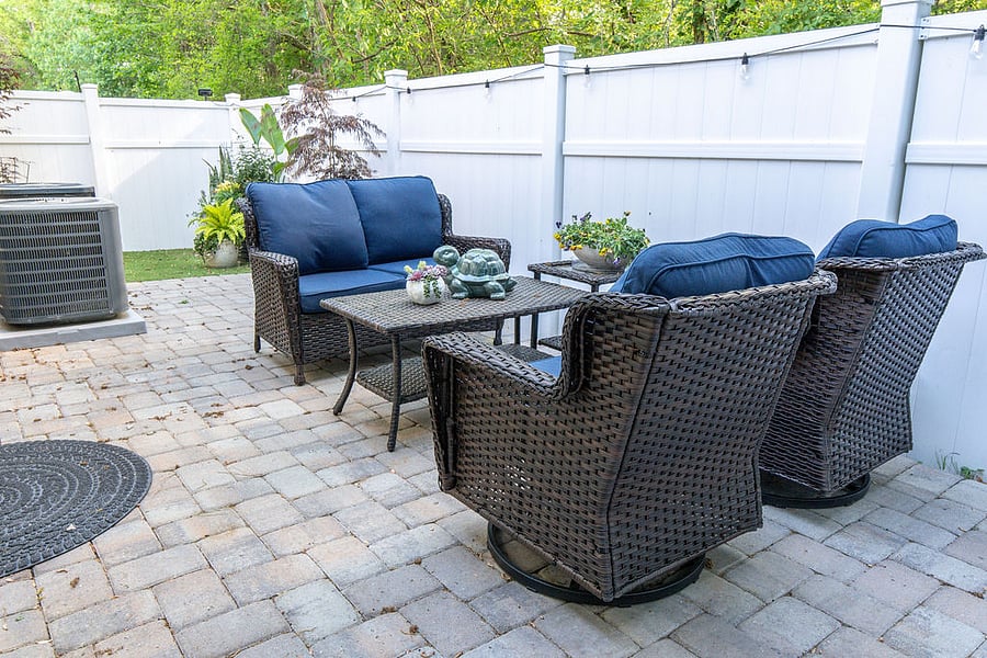Fenced patio