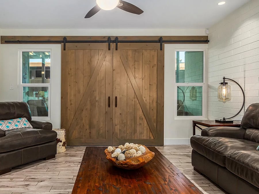 Patio doors closed
