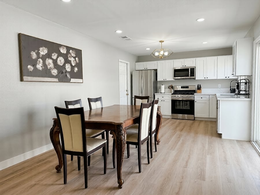 Dining area + Kitchen