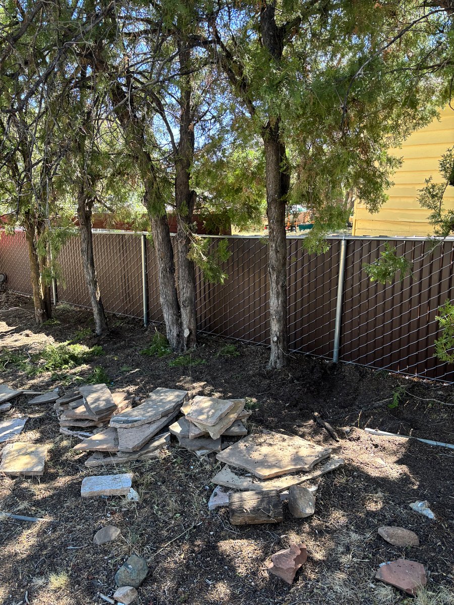 Privacy fencing on side yard