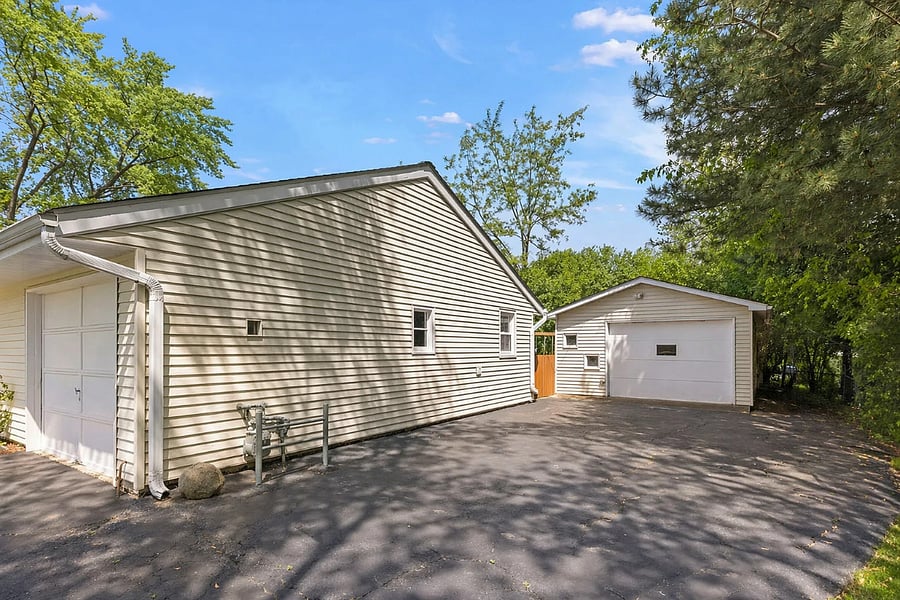 Garage with storage.