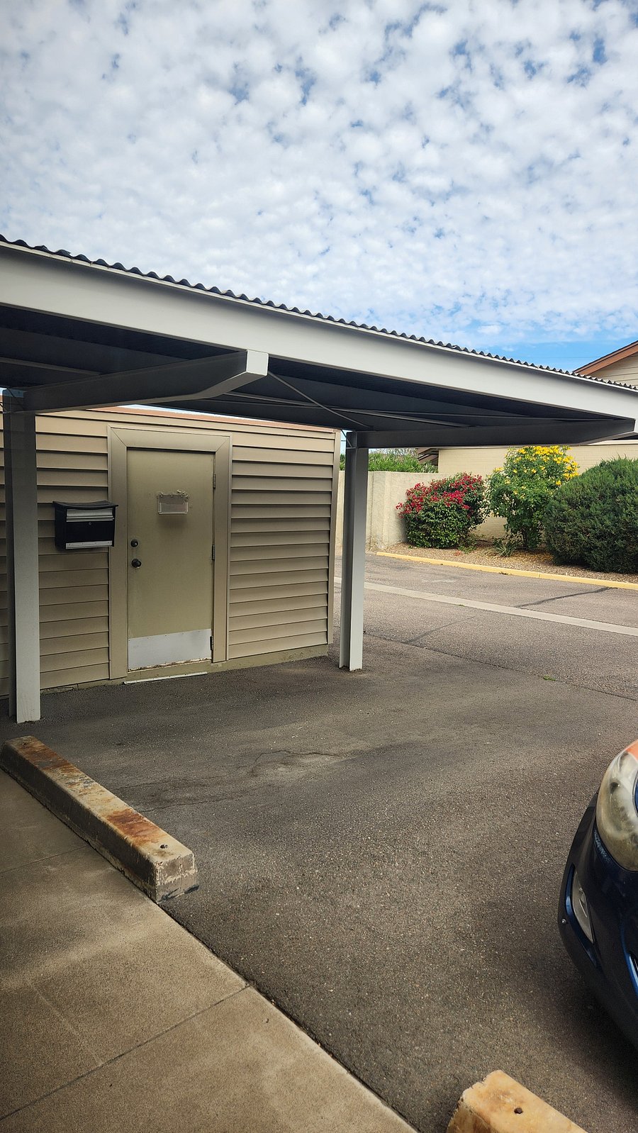 Covered parking space