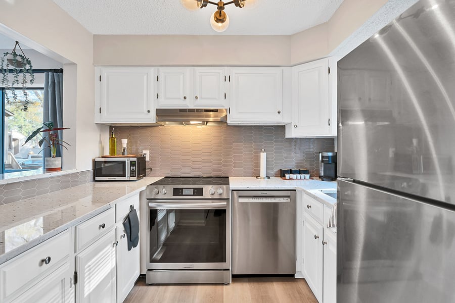 Kitchen with new appliances
