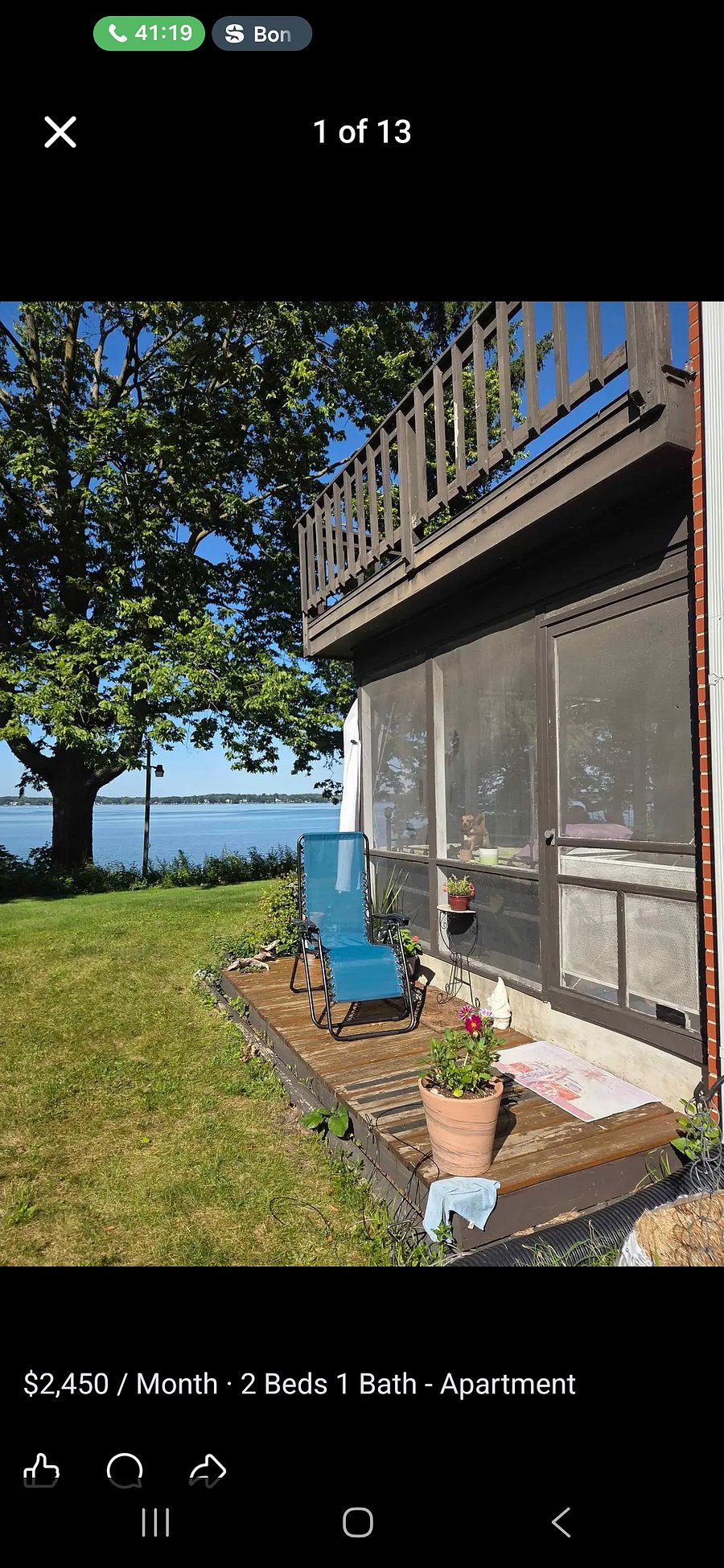 VIEW OF SCREEN PORCH FROM FROM SOUTHEAST.  GREAT SUN ALL MORNING/MID DAY. PLANTS & FLOWERS LOVE THIS LOCATION!