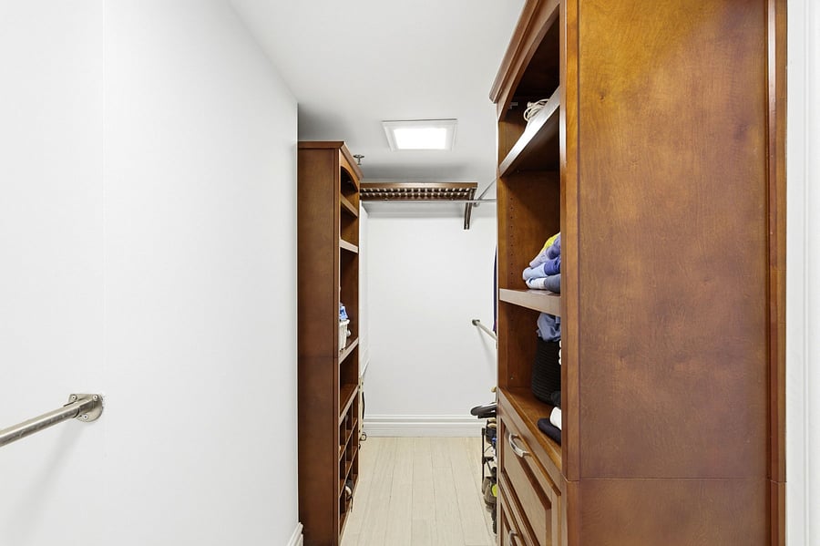 Master bedroom closet. 