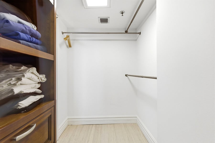 Master bedroom closet. 