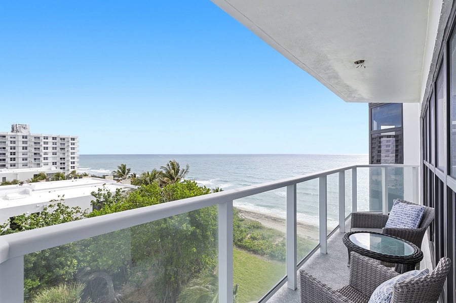 Ocean views from the balcony. 