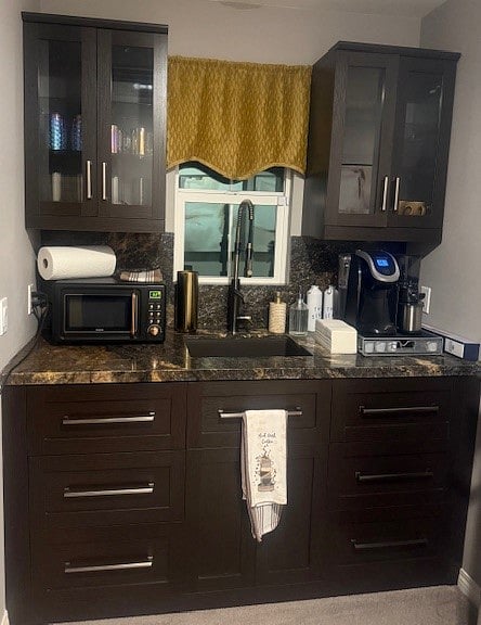 Coffee bar/kitchenette area with microwave (in the hall right outside your bedroom)